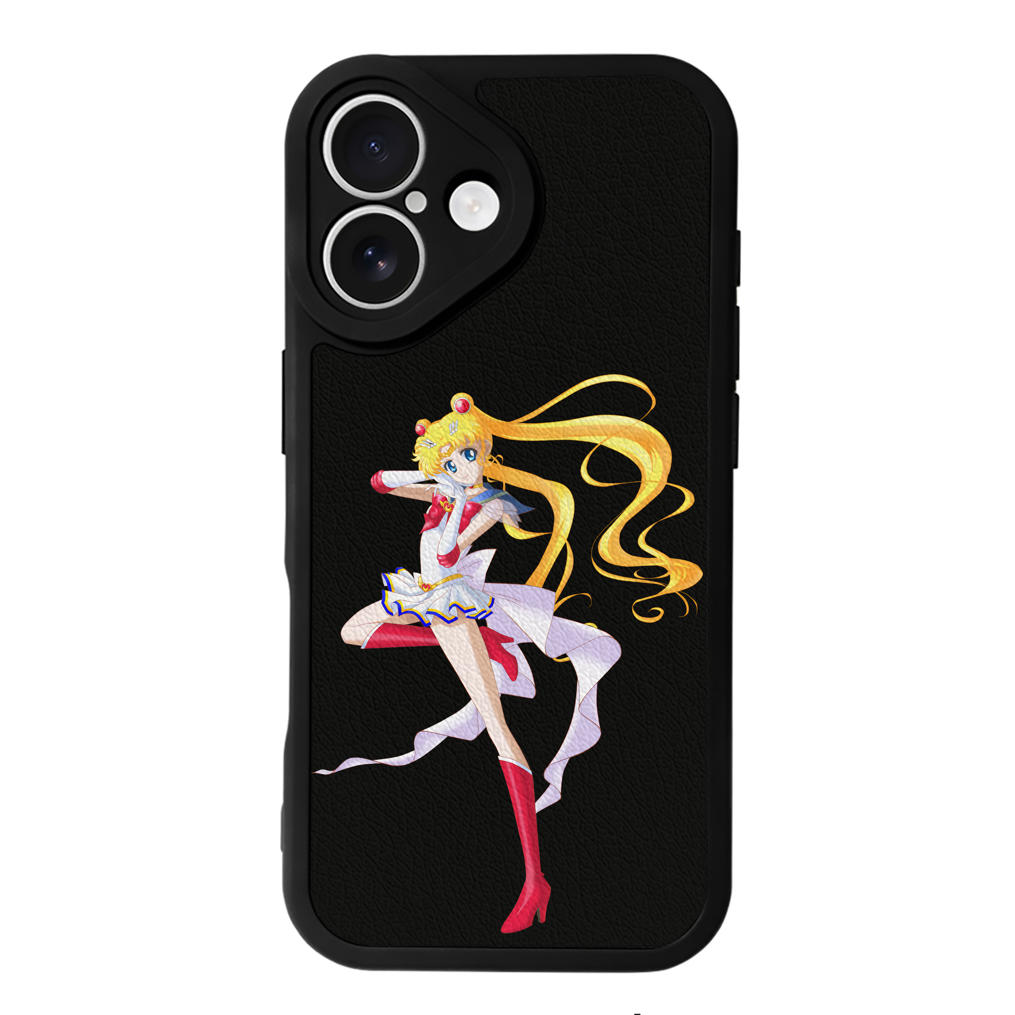 （画像用） 美少女戦士セーラームーン 月野 うさぎ つきの うさぎ Sailor Moon Tsukino Usagi 【iPhone 16シリーズ対応】シリコンスマホケース（レザー調） 材質：シリコン